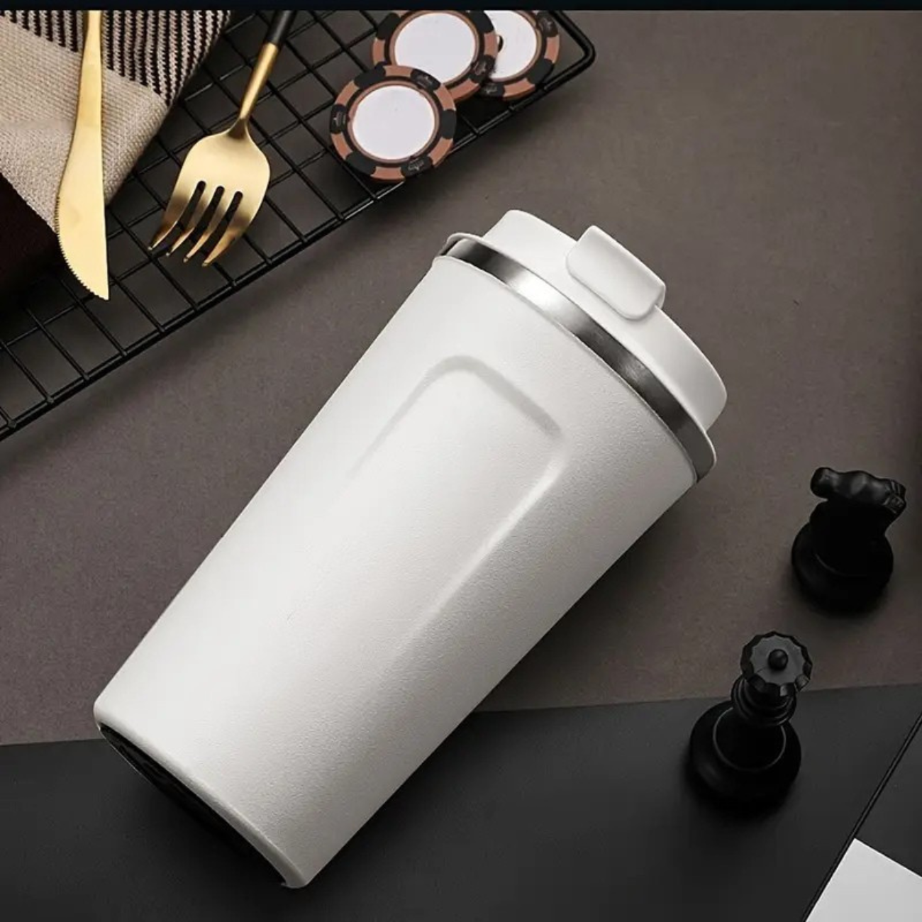 Customized Temperature Display Indicator Sipper | 380ML Vacuum Insulated Stainless Steel Coffee Mug